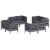 Set mobilier de grădină cu perne, 8 piese, antracit, lemn pin GartenMobel Dekor