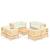 Set mobilier grădină cu perne, 9 piese, crem, lemn de pin GartenMobel Dekor