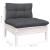 Set mobilier de grădină cu perne, 13 piese, antracit, lemn pin GartenMobel Dekor