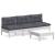 Set mobilier grădină cu perne antracit, 4 piese, lemn de pin GartenMobel Dekor