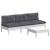 Set mobilier grădină cu perne antracit, 4 piese, lemn de pin GartenMobel Dekor
