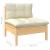 Set mobilier grădină cu perne crem, 4 piese, lemn de pin GartenMobel Dekor