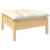 Set mobilier grădină cu perne crem, 4 piese, lemn de pin GartenMobel Dekor