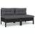 Set mobilier de grădină cu perne, 4 piese, lemn masiv de pin GartenMobel Dekor