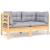 Set mobilier de grădină cu perne gri, 5 piese, lemn masiv pin GartenMobel Dekor