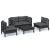 Set mobilier grădină cu perne, 5 piese, lemn masiv de pin GartenMobel Dekor
