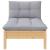 Set mobilier de grădină cu perne gri, 5 piese, lemn masiv pin GartenMobel Dekor