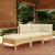 Set mobilier grădină cu perne crem, 3 piese, lemn masiv de pin GartenMobel Dekor