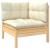 Set mobilier grădină cu perne crem, 3 piese, lemn masiv de pin GartenMobel Dekor