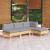 Set mobilier grădină cu perne, 4 piese, gri, lemn de pin GartenMobel Dekor