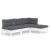 Set mobilier grădină cu perne, 4 piese, alb, lemn de pin GartenMobel Dekor