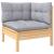 Set mobilier grădină cu perne gri, 5 piese, lemn masiv de pin GartenMobel Dekor