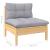 Set mobilier grădină cu perne gri, 5 piese, lemn masiv de pin GartenMobel Dekor
