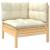 Set mobilier grădină cu perne crem, 5 piese, lemn de pin GartenMobel Dekor