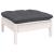 Set mobilier grădină cu perne, 5 piese, alb, lemn de pin GartenMobel Dekor