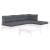 Set mobilier grădină cu perne, 5 piese, alb, lemn de pin GartenMobel Dekor