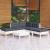 Set mobilier de grădină cu perne, 6 piese, alb, lemn de pin GartenMobel Dekor