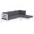 Set mobilier grădină cu perne, 4 piese, alb, lemn de pin GartenMobel Dekor