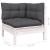 Set mobilier de grădină cu perne, 9 piese, alb, lemn masiv pin GartenMobel Dekor