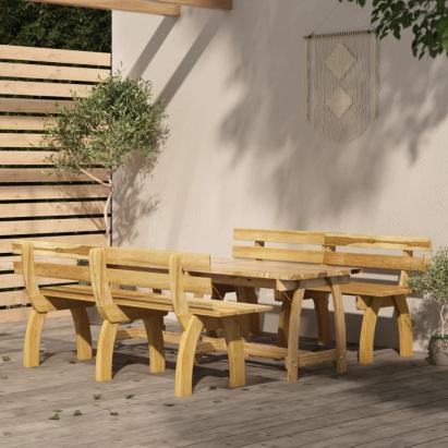 Set mobilier de exterior, 3 piese, lemn de pin tratat GartenMobel Dekor