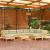 Set mobilier grădină cu perne crem, 10 piese, lemn masiv de pin GartenMobel Dekor