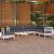 Set mobilier grădină cu perne, 7 piese, alb, lemn masiv de pin GartenMobel Dekor