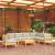 Set mobilier de grădină cu perne crem, 8 piese, lemn masiv pin GartenMobel Dekor