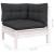 Set mobilier de grădină cu perne, 9 piese, alb, lemn masiv pin GartenMobel Dekor