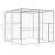 Cușcă pentru pisici, 3x3x2,5 m, oțel galvanizat GartenMobel Dekor