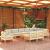 Set mobilier grădină cu perne crem, 11 piese, lemn masiv de pin GartenMobel Dekor