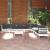 Set mobilier grădină cu perne, 10 piese, alb, lemn masiv pin GartenMobel Dekor