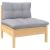 Set mobilier de grădină cu perne, 12 piese, gri, lemn masiv pin GartenMobel Dekor