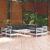 Set mobilier grădină cu perne, 12 piese, alb, lemn masiv pin GartenMobel Dekor