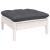 Set mobilier grădină cu perne, 12 piese, alb, lemn de pin GartenMobel Dekor