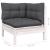 Set mobilier de grădină cu perne, 9 piese, alb, lemn de pin GartenMobel Dekor
