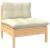 Set mobilier grădină cu perne crem, 10 piese, lemn masiv de pin GartenMobel Dekor