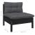 Set mobilier de grădină cu perne, 6 piese, negru, lemn de pin GartenMobel Dekor