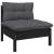 Set mobilier de grădină cu perne, 6 piese, negru, lemn de pin GartenMobel Dekor