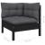 Set mobilier de grădină cu perne, 6 piese, negru, lemn de pin GartenMobel Dekor