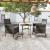 Set mobilier de grădină, 3 piese, gri, poliratan GartenMobel Dekor