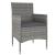 Set mobilier de grădină, 3 piese, gri, poliratan GartenMobel Dekor