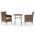 Set mobilier de grădină, 3 piese, maro, poliratan GartenMobel Dekor
