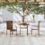 Set mobilier de grădină, 3 piese, maro, poliratan GartenMobel Dekor