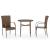 Set mobilier de grădină, 3 piese, maro, poliratan GartenMobel Dekor