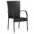 Set mobilier de grădină, 3 piese, negru, poliratan GartenMobel Dekor