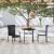 Set mobilier de grădină, 3 piese, negru, poliratan GartenMobel Dekor