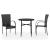 Set mobilier de grădină, 3 piese, negru, poliratan GartenMobel Dekor