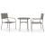 Set mobilier de grădină, 3 piese, gri, poliratan GartenMobel Dekor
