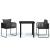Set de mobilier pentru grădină, 3 piese, negru GartenMobel Dekor