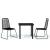 Set de mobilier pentru grădină, 3 piese, negru GartenMobel Dekor